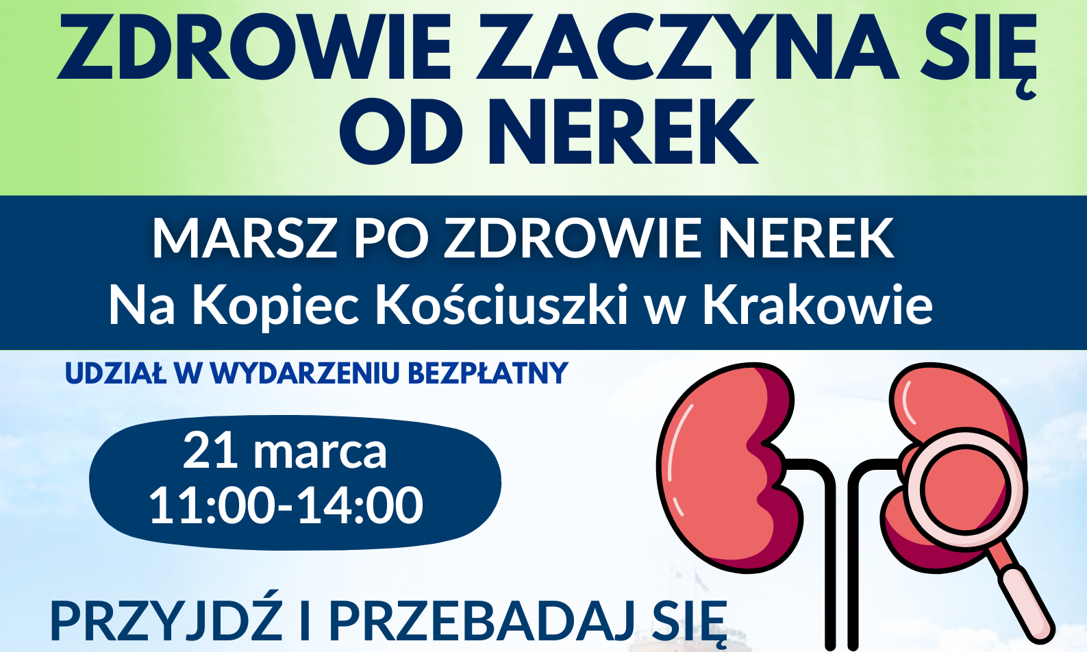 Baner: Bezpłatne badania profilaktyczne nerek w Krakowie