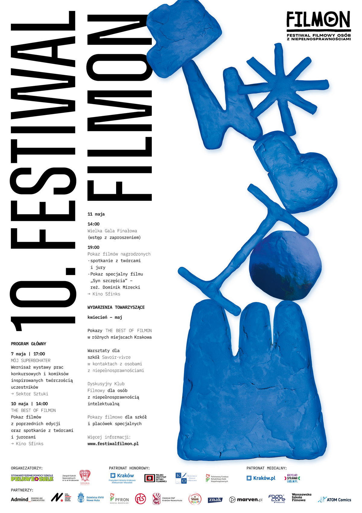 Baner: 10. edycja Festiwalu Filmowego Osób z Niepełnosprawnościami FilmON