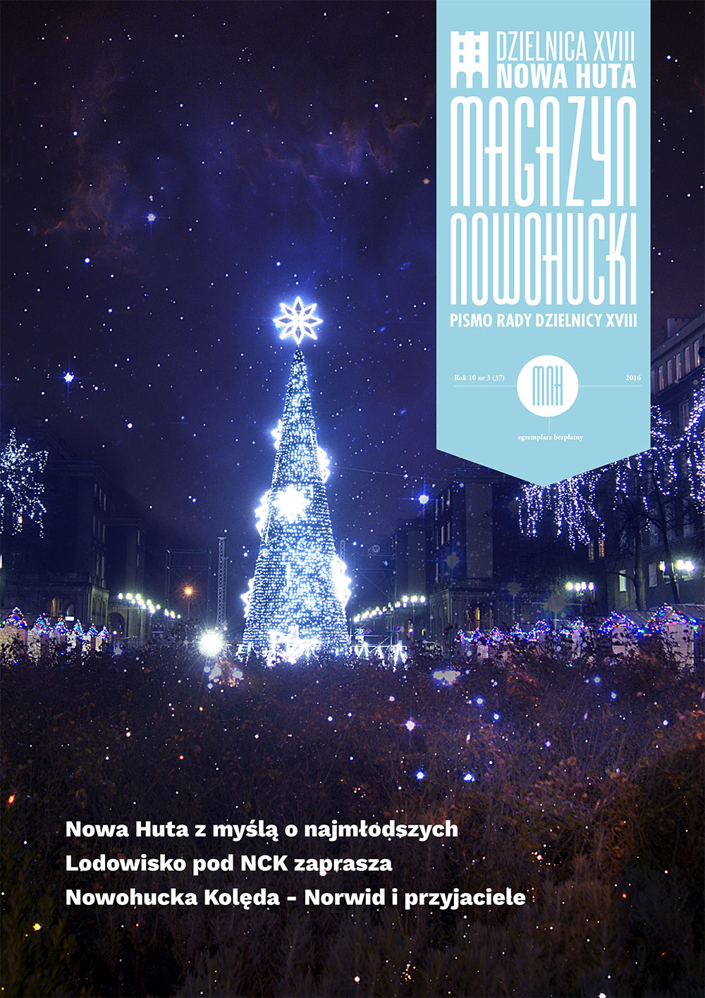 Okładka magazynu z choinką