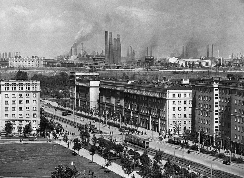 Nowa Huta - widok w stronę Kombinatu
